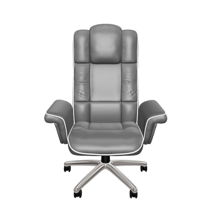 Chelsea High Back Soft Black Leather Executive Office Chair with Arms