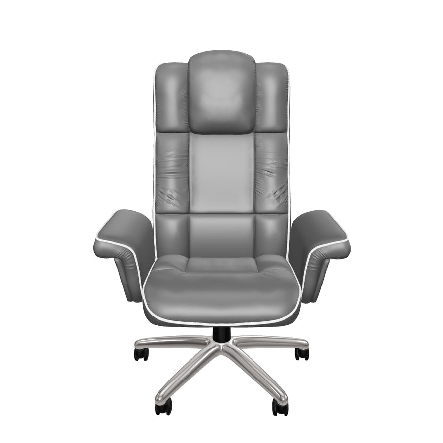 Chelsea High Back Soft Black Leather Executive Office Chair with Arms
