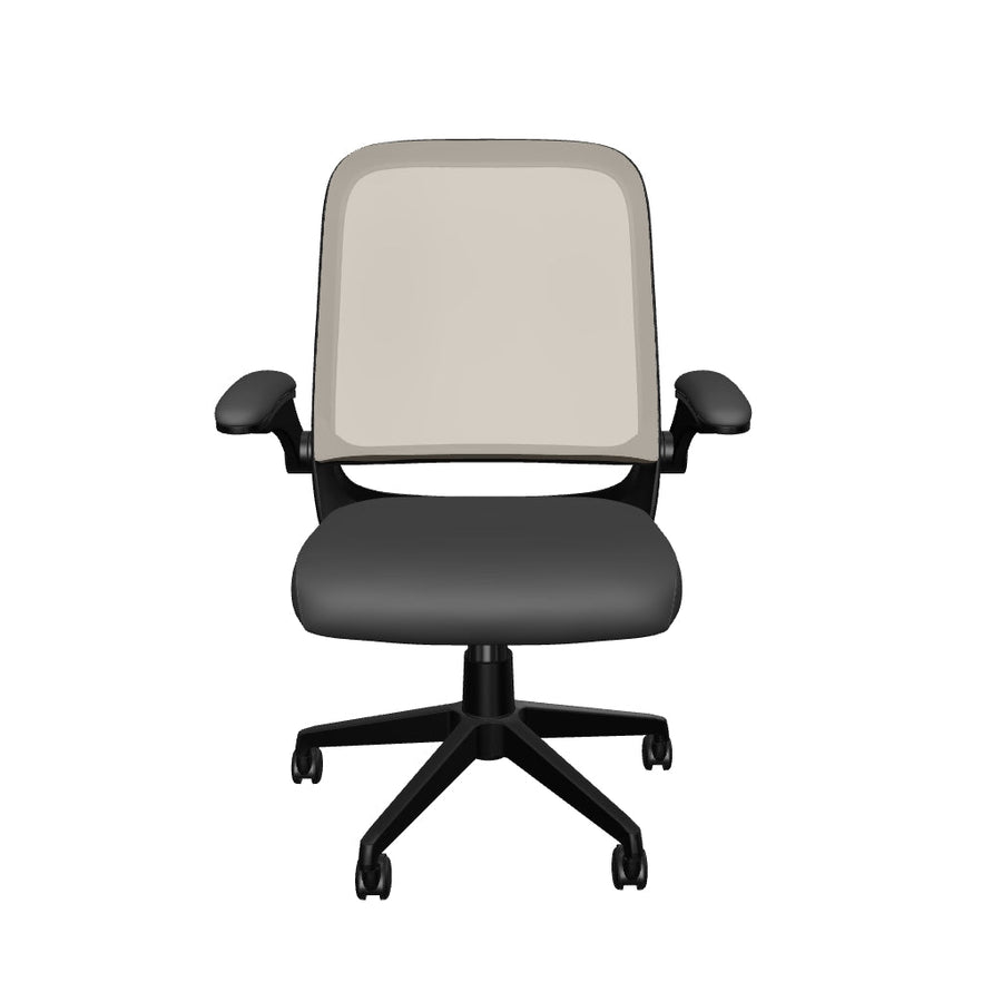 Crew Task Operator Mesh Chair With Folding Arms