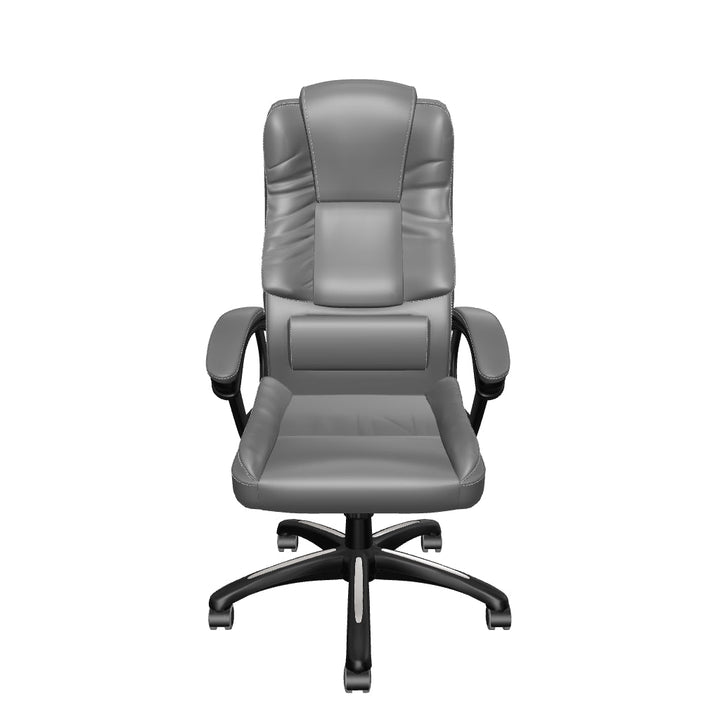Dakota High Back Black Leather Executive Office Chair with Arms