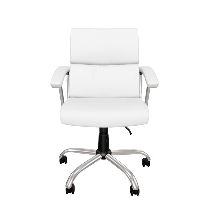 Desire Medium Back Leather Executive Office Chair with Arms
