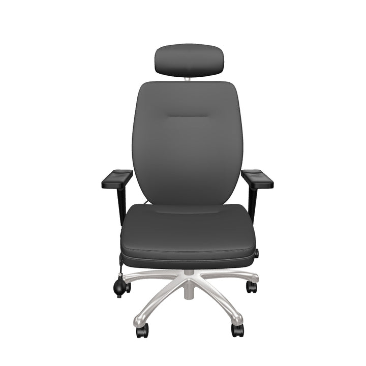 Domino High Back Black Ergonomic Posture Chair with Arms and Headrest