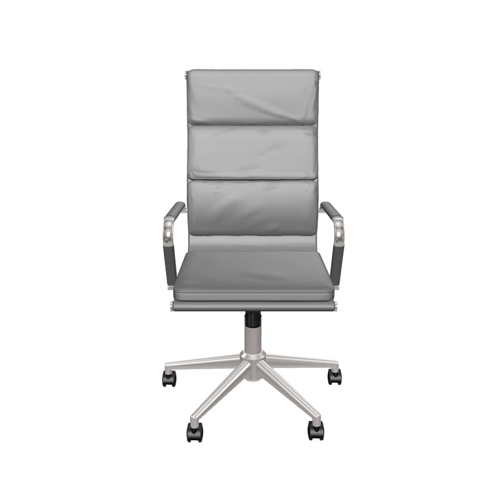 Hawkes High Back Black Leather Executive Office Chair with Arms