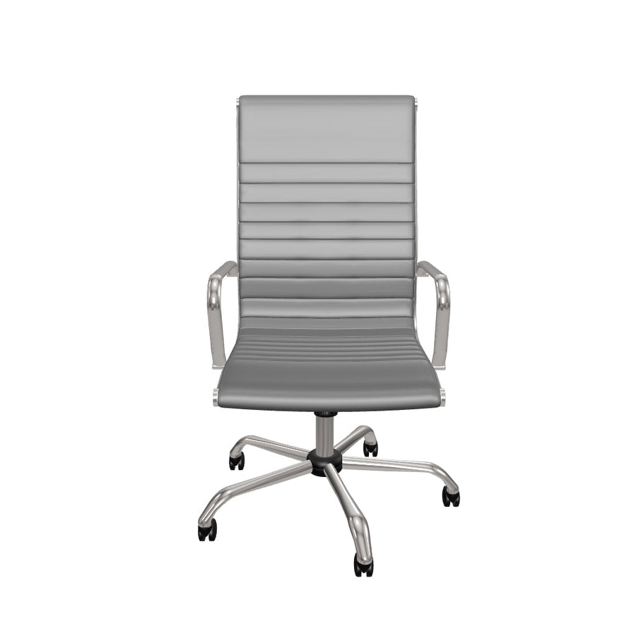 Nola Black Leather Executive Office Chair with Arms