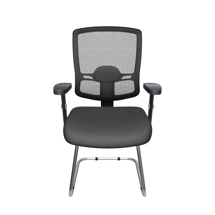 Portland Mesh Back Cantilever Visitor Chair with Arms