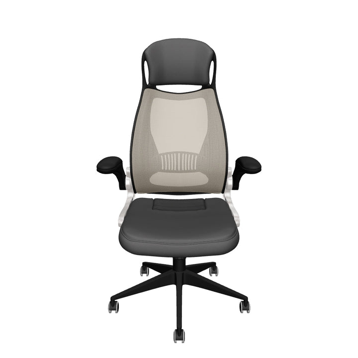 Saturn High Mesh Back Black Executive Office Chair with Arms