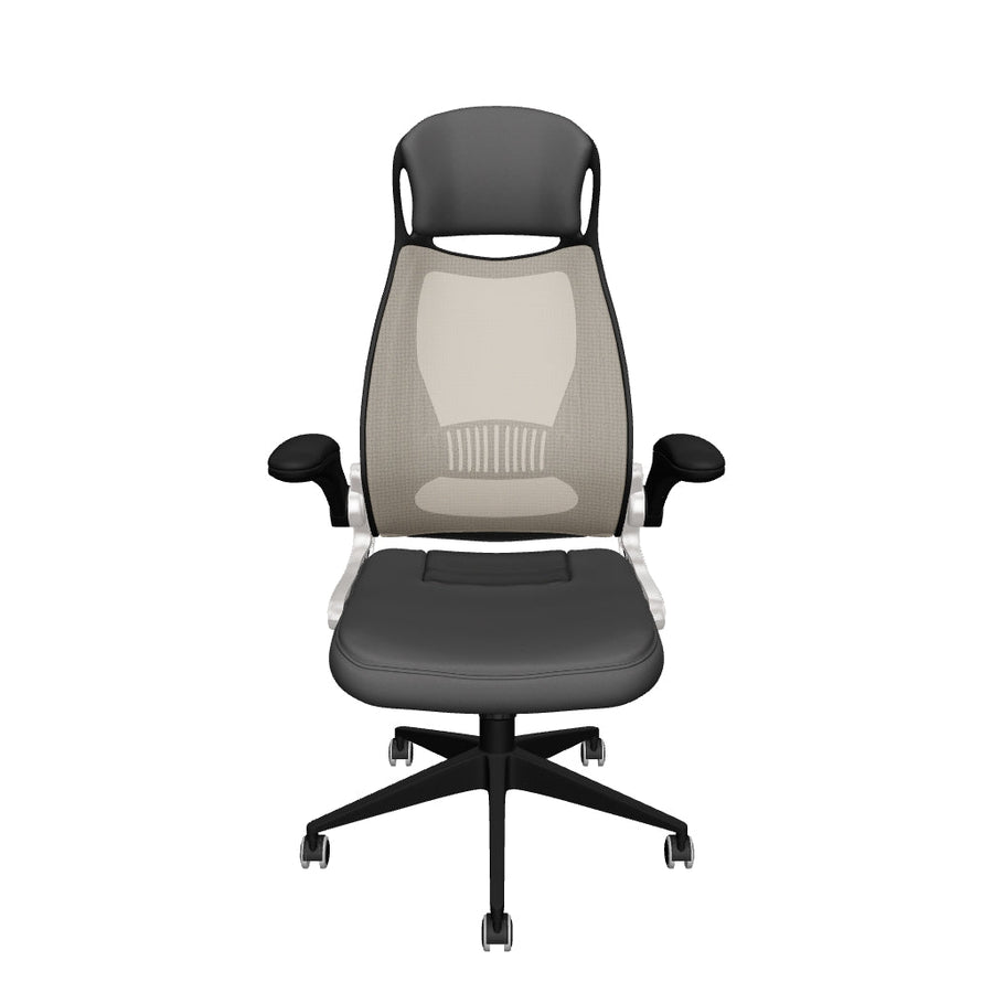 Saturn High Mesh Back Black Executive Office Chair with Arms