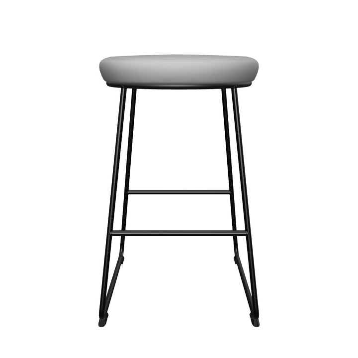 Turin Black Frame Fabric Seat Stool Chair