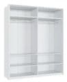 Violet 4 Door White High Gloss Mirrored Wardrobe