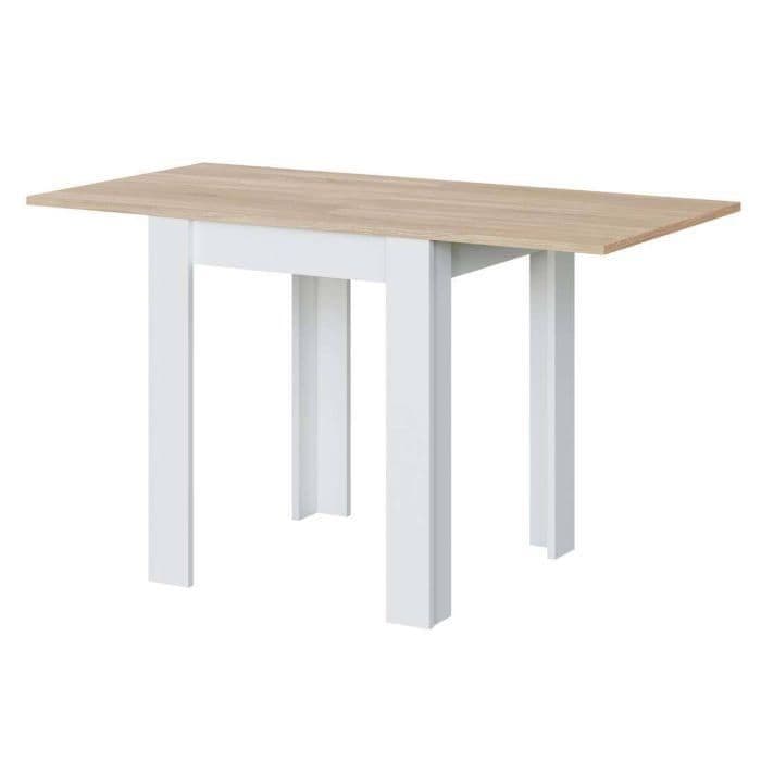 Jasmine White And Light Oak Effect Small Extending Dining Table