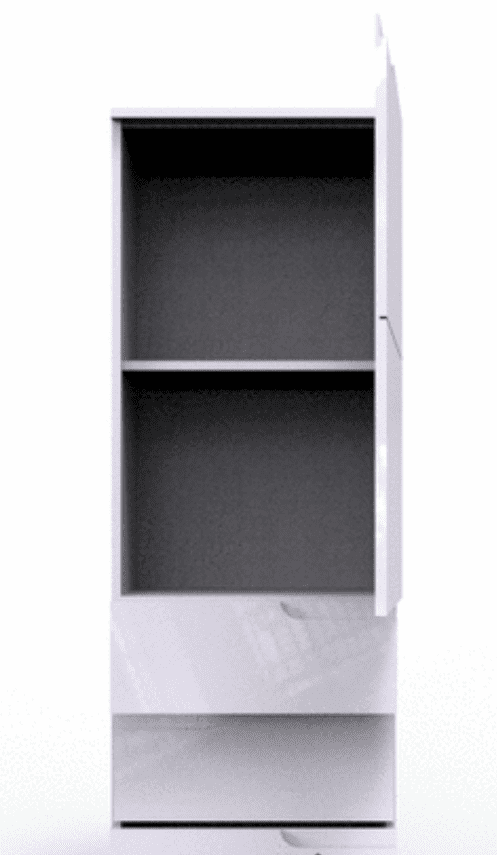 Tulip White Gloss Slim Storage Unit