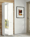 Tulip White Gloss Slim Wardrobe with Mirrored Door
