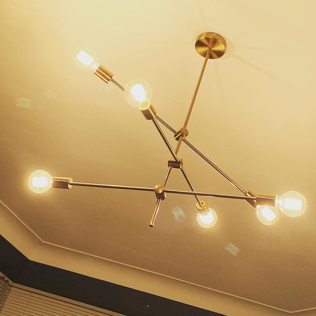 Luxurious Style Gold Metal Ceiling Light
