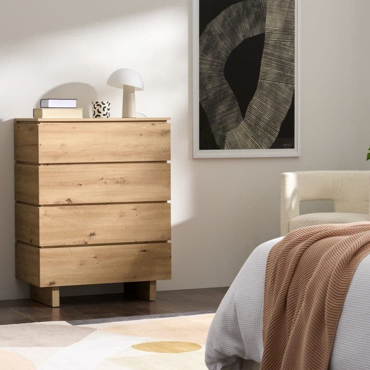 Daisy Artisan Oak Effect 4 Drawer Chest