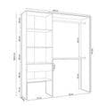 Violet Oak and White Open Door Wardrobe