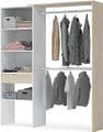 Violet Oak and White Open Door Wardrobe