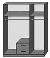 Rose Alpine White 3d 2drw Wardrobe