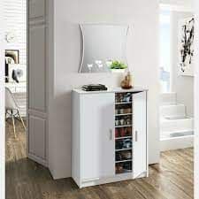Lavender Large 30 Pairs White Shoe Cupboard